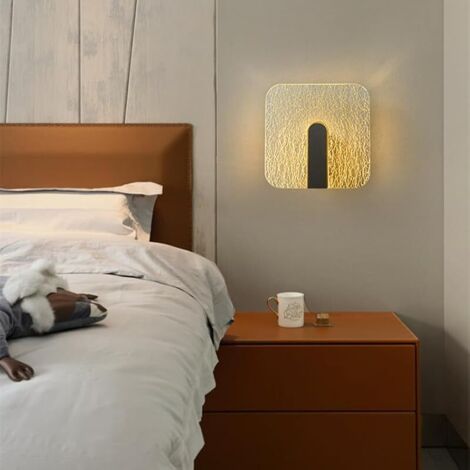 Applique Acrylique Moderne Chambre Lampe De Chevet Minimaliste Couloir AlléE Escalier Lampe éTude Salon Fond Applique Murales (Carrée)
