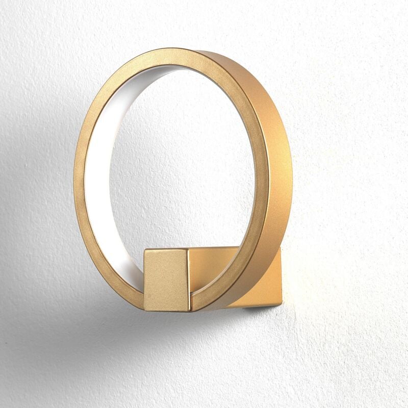 Applique ad anello in allumino oro satinato cm