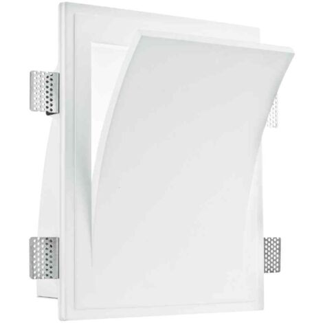 "Applique ad incasso ANIMA in gesso bianco verniciabile con attacco E14"