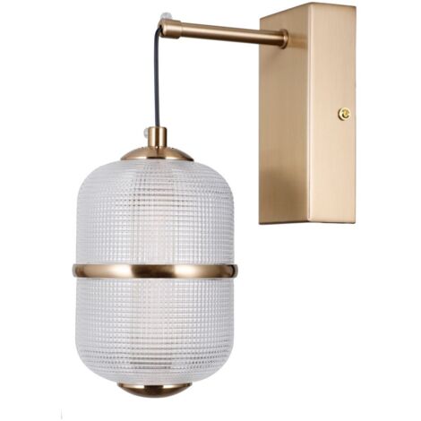 Applique ALANI ottone oro vetro traforato LED 6W Italux