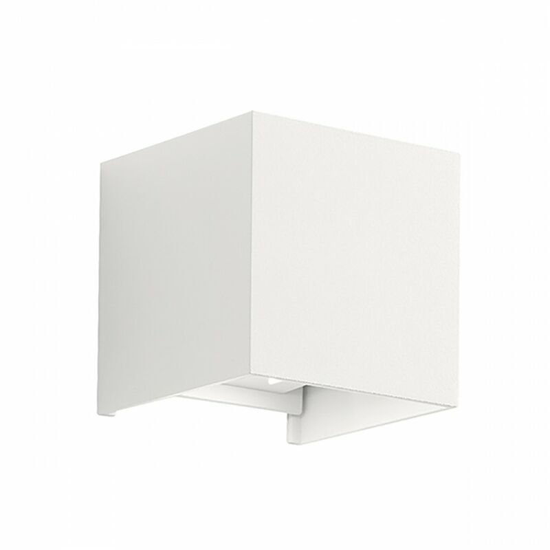 Image of Applique alluminio gea led henk q ges860 led ip54 fascio regolabile lampada parete biemissione moderna cubo esterno, tonalità luce 4000°k (luce