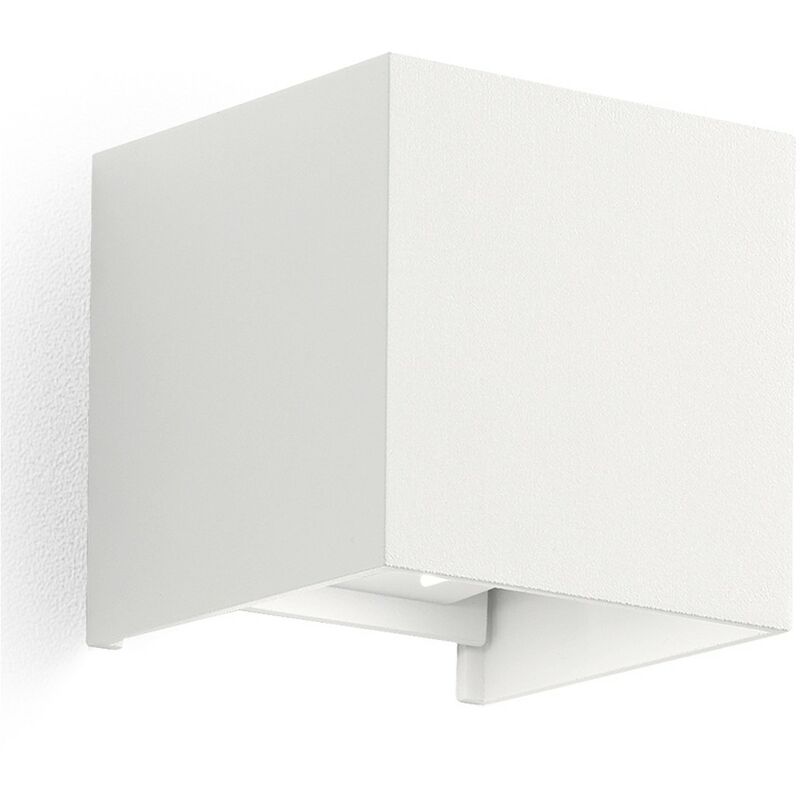 Image of G.e.a.luce - Applique alluminio gea led henk q ges865c led ip65 3000°k fascio regolabile lampada parete biemissione moderna cubo esterno