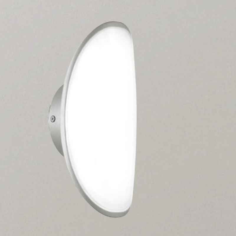 Image of G.e.a.luce - Applique alluminio policarbonato gea led rhea ges121 led lampada parete grigio moderno esterno ip65