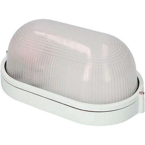 Applique alu ip54 ovale blanc e27 100w model cambrils