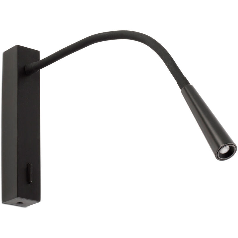 Faro Barcelona - Faro Flin - Lampe de lecture led réglable noire 3W 3000K