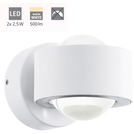 Applique aluminium Ono 2 LED L9cm - Blanc