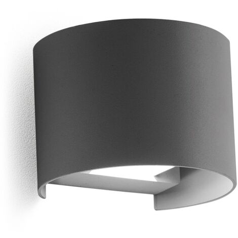 Applique antracite gea led henk r ges876n led 4000k ip65 fascio regolabile lampada parete biemissione moderna esterno