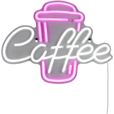 Applique, Applique murale LED néon COFFEE Multicolore en Plastique, BOITE A DESIGN
