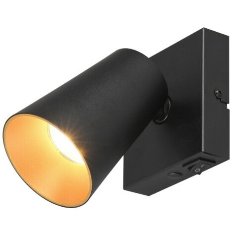 Applique, Applique murale orientable SHARP Noir en Metal, TRIO