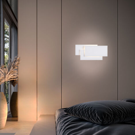 Applique applique murale salle à manger lampe chambre luminaire métal blanc LED L 26cm
