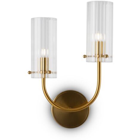 Applique Arco glamour cristal laiton doré 2xG9 Maytoni