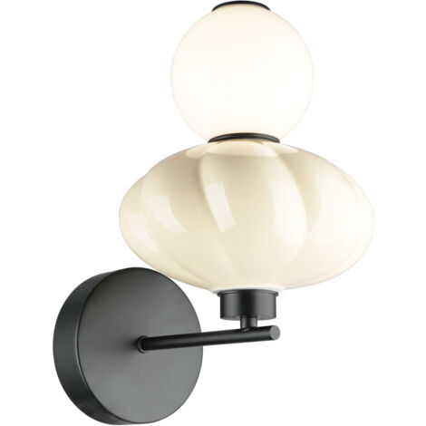 Applique Art déco céramique beige LED 8W Tordi Italux