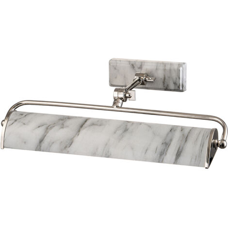 Applique Art Déco marmo bianco 44 cm 2xE14 Elstead Winchfield