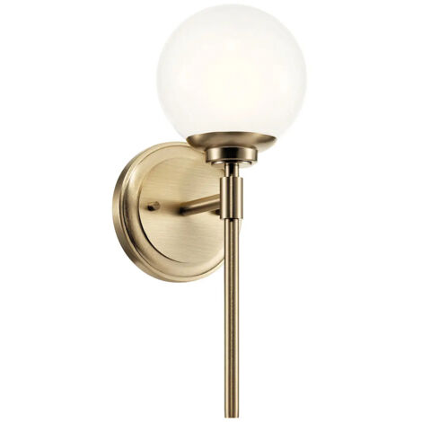 Applique bagno BENNO ottone sfera opale G9 IP44 1L