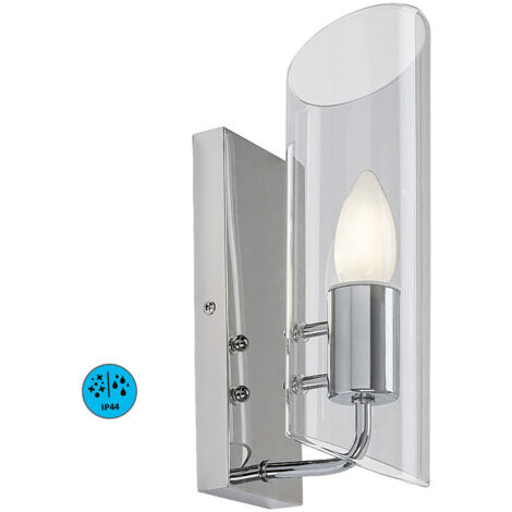 Applique bagno cromata vetro E14 IP44 Teodoro Rabalux