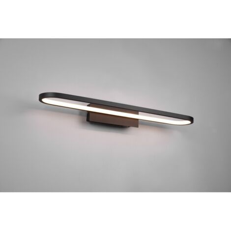 Applique bagno GIANNI Trio nera LED 22W IP44 60cm 3000K