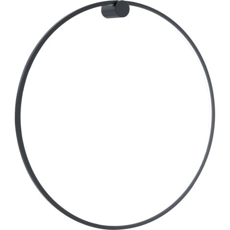Applique bagno LED ad anello Ø80 nero 46W Milagro Saturno