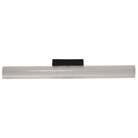 Applique bagno Linea tubo 45cm nera vetro LED CCT IP44