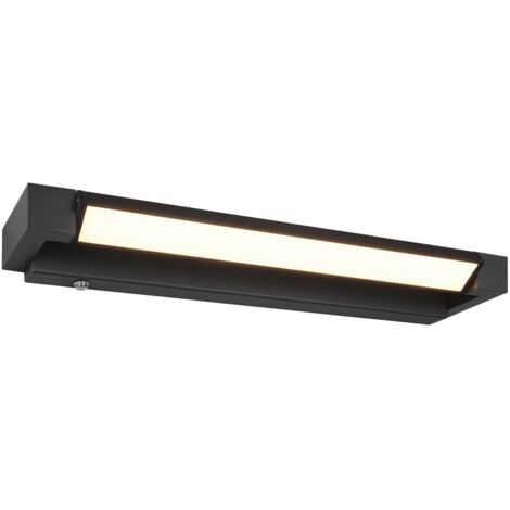 Applique bagno specchio nera opaca 50cm LED 9W Trio