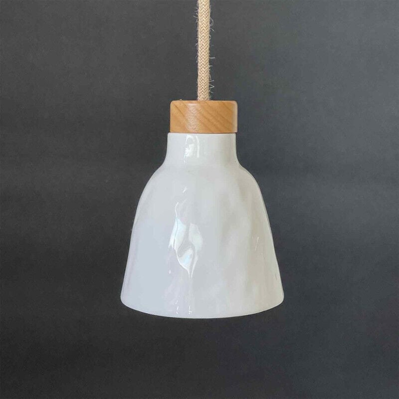 Applique baladeuse porcelaine blanche lisse Rosinette