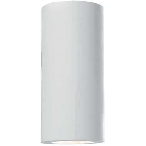 Applique BANJIE in gesso bianco verniciabile a luce biemissione 16 cm.
