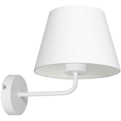 Applique bianca con paralume conico Arden E27 Luminex