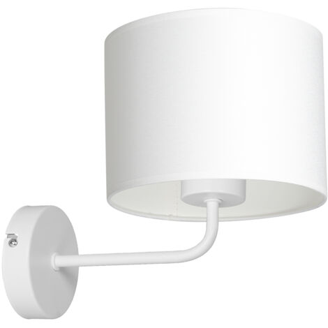 Applique bianca opaca con paralume Arden E27 15W Luminex