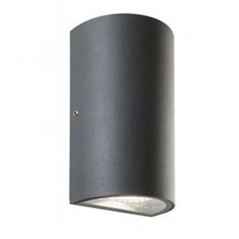 Applique Biemissione Contemporanea Trump Alluminio Grafite 6+6W Led 3000K