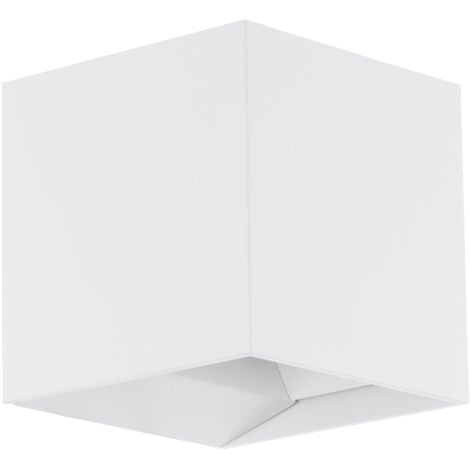 Applique Biemissione Esterno Contemporanea Calpino Alluminio Bianco Led