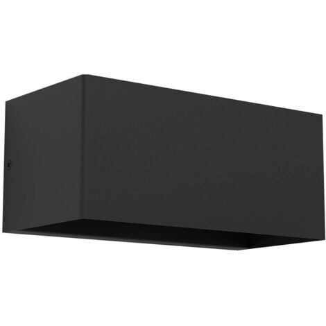 Applique Biemissione Esterno Moderna Lesmo Alluminio Nero Led