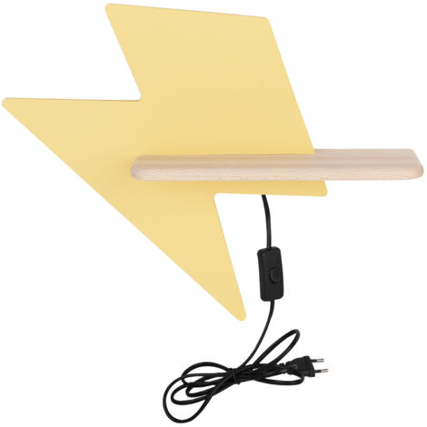 Applique bimbi Candellux Lightning legno giallo LED 4W