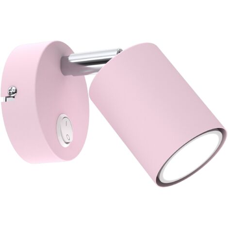 Applique bimbi rosa con interruttore GU10 8W Luminex