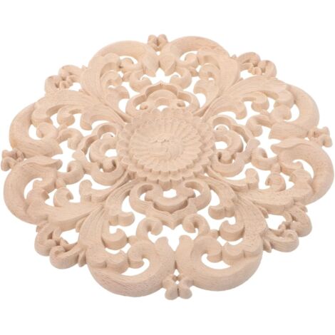 Applique Bois Sculpté Non Peint Décalcomanie Décorative Bois Pour Meubles
