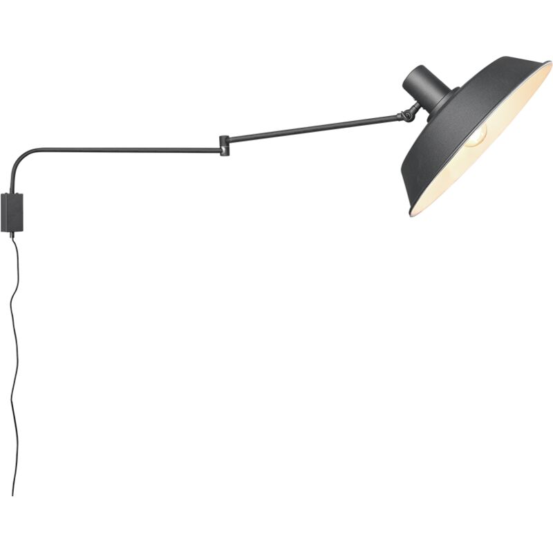 Trio Lighting - Applique 1xE27 Bolder Nero Orientabile L35 cm