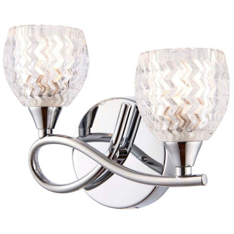 Endon - Boyer - Applique murale d'intérieur à 2 ampoules, chrome, G9