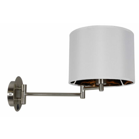 Applique Candellux Alexia cromata E14 con interruttore bianca