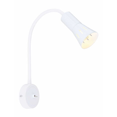 Applique Candellux Arena bianca E14 con interruttore