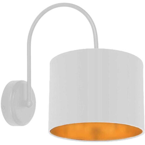 Applique Candellux Atlanta 1 luce E27 bianco oro tessuto