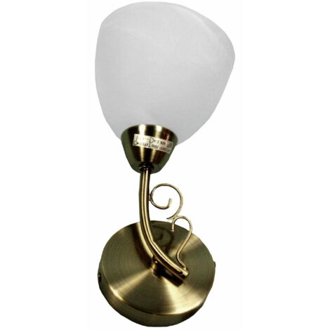 Applique Candellux Barba ottone/oro vetro E14 1 luce