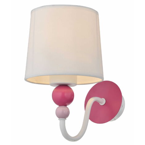 Applique Candellux BEBE 21-39163 rosa E27 22cm tessuto