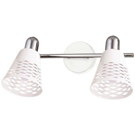 Applique Candellux Discovery 2xE14 blanc/chrome métal