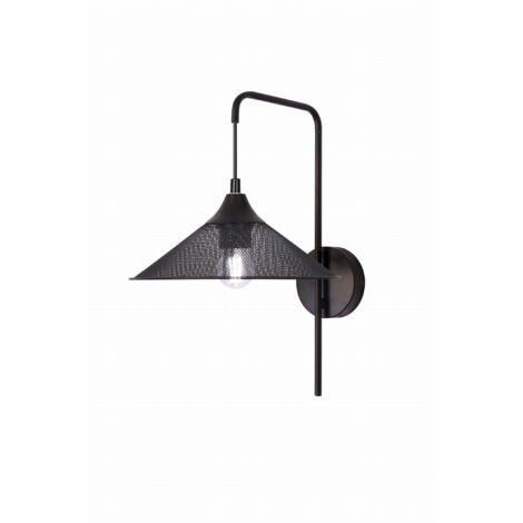 Applique Candellux Kiruna in metallo nera 1 luce E27 IP20 40W