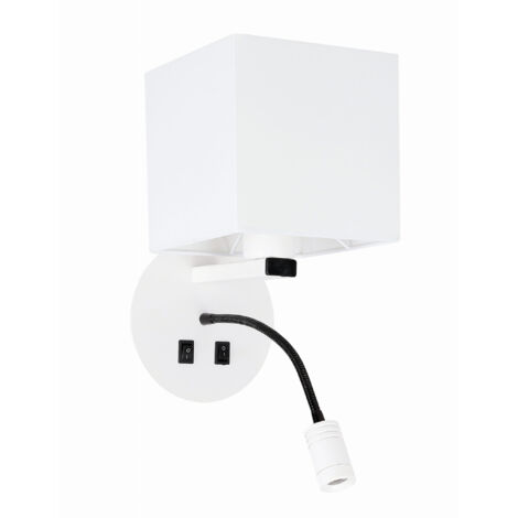 Applique Candellux Magnum bianco/nero 2 luci E27 LED