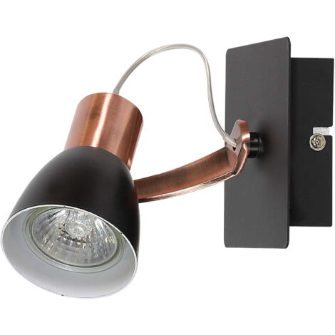 Applique Candellux Markus 91-35554-M nero rame GU10