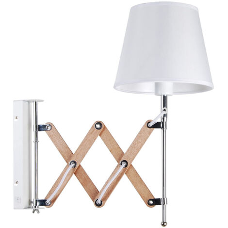 Applique Candellux Mito cromo legno chiaro E27 50cm