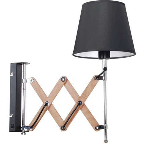 Applique Candellux Mito cromo legno nero E27 21-75420