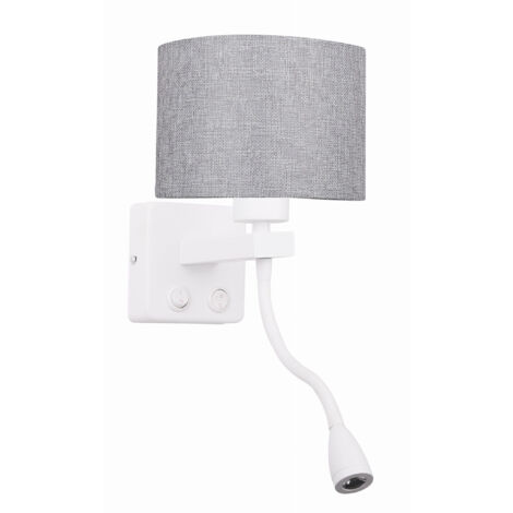 Applique Candellux Polo 21-75383 gris blanc LED liseuse