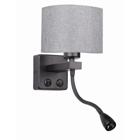 Applique Candellux Polo 21-75499 noire, liseuse LED E27