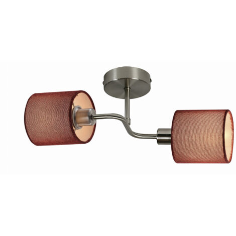 Applique Candellux SAX 22-70678 2xE14 argento/rosso