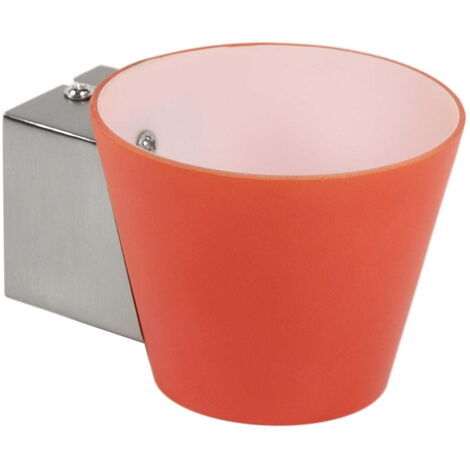 Applique Candellux Simonet vetro arancio argento G9 12cm